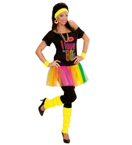 e-carnavalskleding-SYK Gele beenwarmers neon