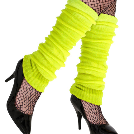 e-carnavalskleding-SYK Gele beenwarmers neon