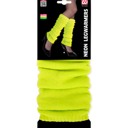 e-carnavalskleding-SYK Gele beenwarmers neon