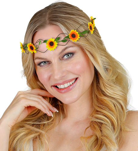 e-carnavalskleding-SYK Gele bloemen hoofdbandjes