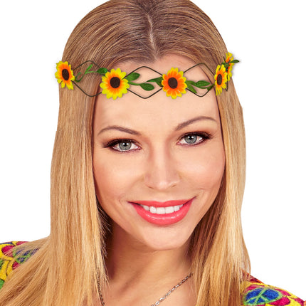 e-carnavalskleding-SYK Gele bloemen hoofdbandjes