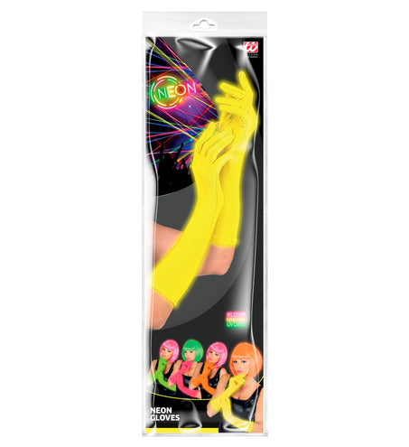 e-carnavalskleding-SYK Gele handschoenen neon lang