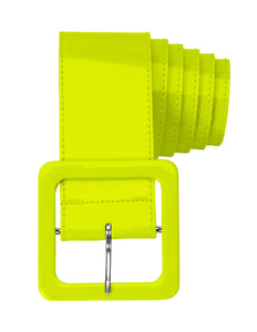 e-carnavalskleding-SYK Gele neon riem vinyl
