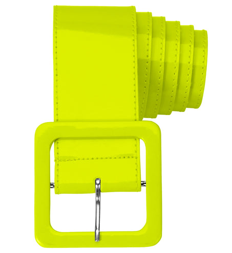 e-carnavalskleding-SYK Gele neon riem vinyl