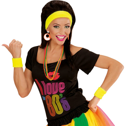 e-carnavalskleding-SYK Gele zweetbanden set neon
