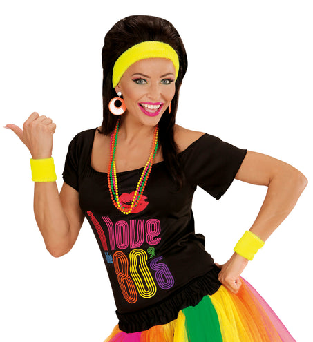 e-carnavalskleding-SYK Gele zweetbanden set neon
