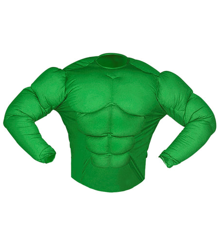 e-carnavalskleding-SYK Gespierd shirt groen Hulk spierballen