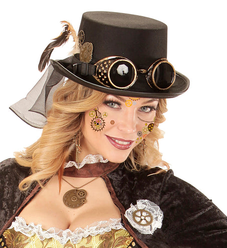 e-carnavalskleding-SYK Gezicht sticker festival glitter steampunk
