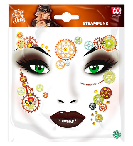 e-carnavalskleding-SYK Gezicht sticker festival glitter steampunk