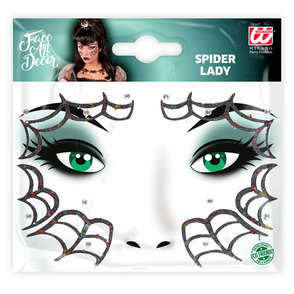 e-carnavalskleding-SYK Gezicht sticker festival spin glitter