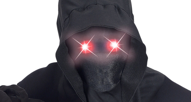 e-carnavalskleding-SYK Gezichtsloos Masker Met Kap Rood Licht