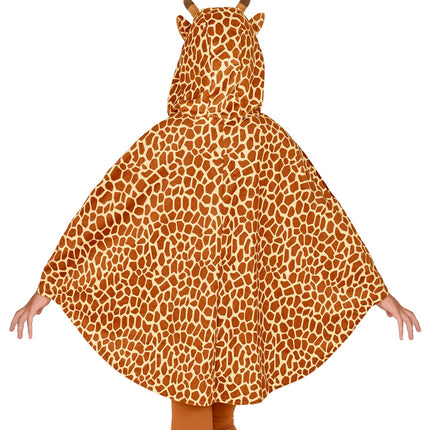 e-carnavalskleding-SYK Giraffen poncho met muts kinderen