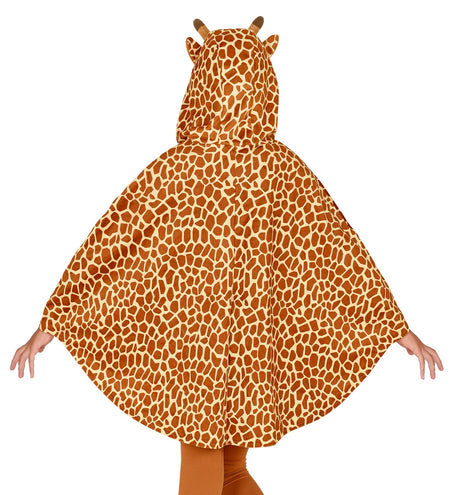e-carnavalskleding-SYK Giraffen poncho met muts kinderen