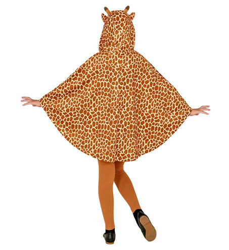 e-carnavalskleding-SYK Giraffen poncho met muts kinderen