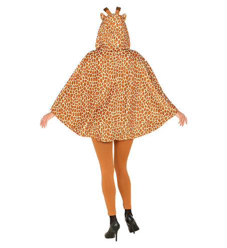 e-carnavalskleding-SYK Giraffen poncho met muts volwassenen