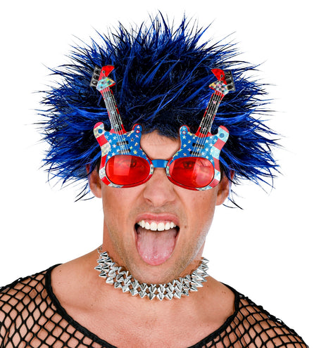 e-carnavalskleding-SYK Gitaar bril Amerika USA rock 'n roll
