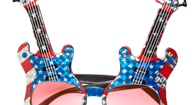 e-carnavalskleding-SYK Gitaar bril Amerika USA rock 'n roll