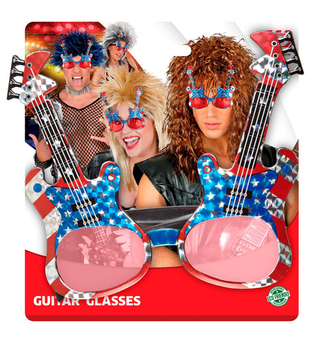 e-carnavalskleding-SYK Gitaar bril Amerika USA rock 'n roll