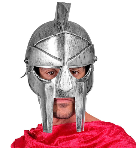 e-carnavalskleding-SYK Gladiator helm volwassenen zilver/grijs