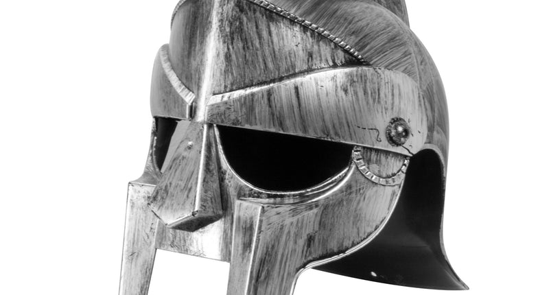 e-carnavalskleding-SYK Gladiator helm volwassenen zilver/grijs