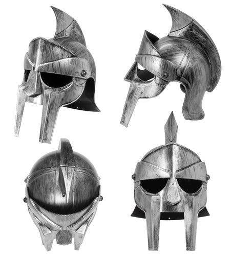 e-carnavalskleding-SYK Gladiator helm volwassenen zilver/grijs
