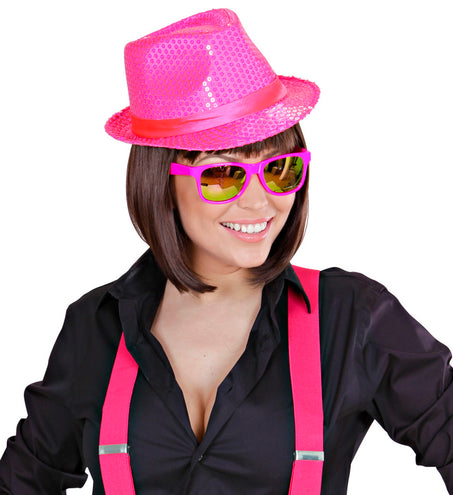 e-carnavalskleding-SYK Gleufhoedje pailletten roze