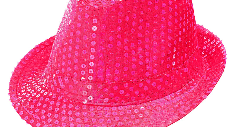 e-carnavalskleding-SYK Gleufhoedje pailletten roze