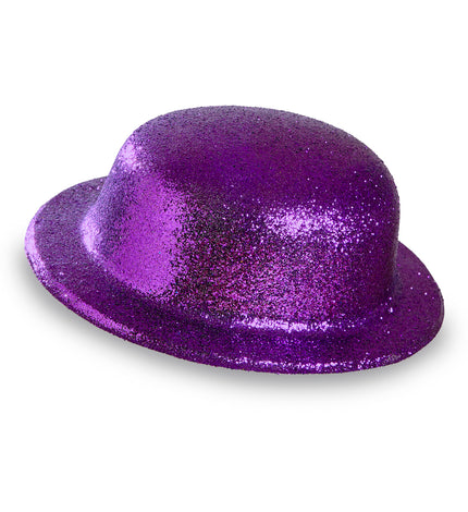 e-carnavalskleding-SYK Glitter bolhoed paars