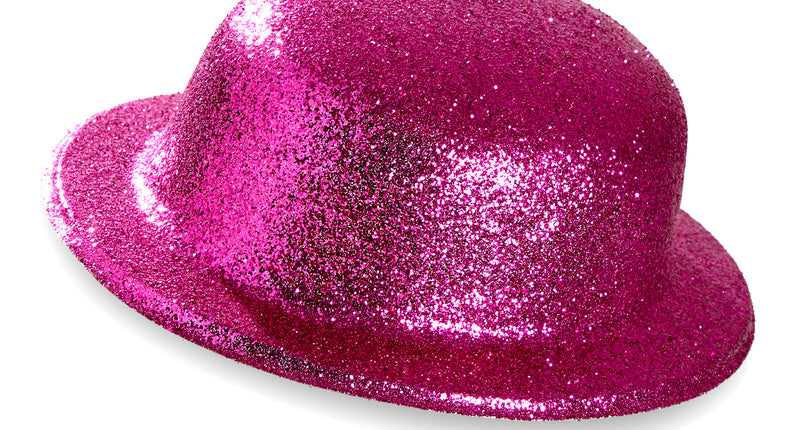 e-carnavalskleding-SYK Glitter bolhoed roze