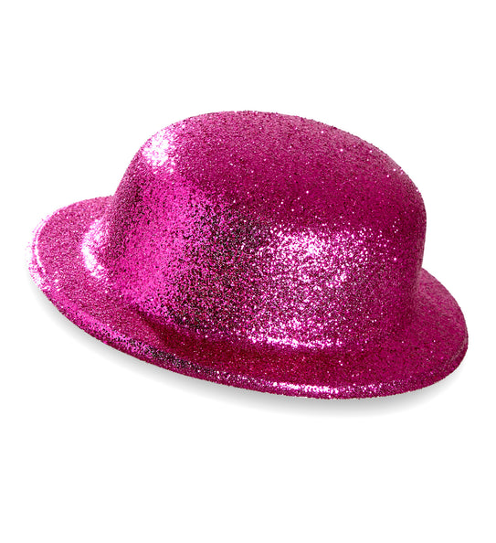 e-carnavalskleding-SYK Glitter bolhoed roze