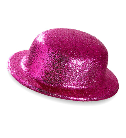 e-carnavalskleding-SYK Glitter bolhoed roze