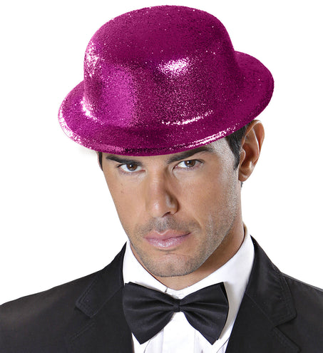e-carnavalskleding-SYK Glitter bolhoed roze