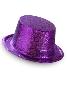 e-carnavalskleding-SYK Glitter Hoge Hoed, Paars