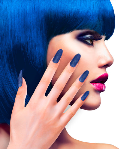 e-carnavalskleding-SYK Glitter opplaknagels blauw