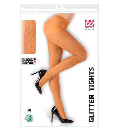 e-carnavalskleding-SYK Glitter panty goud dames