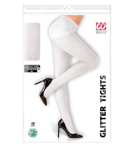 e-carnavalskleding-SYK Glitter panty wit dames