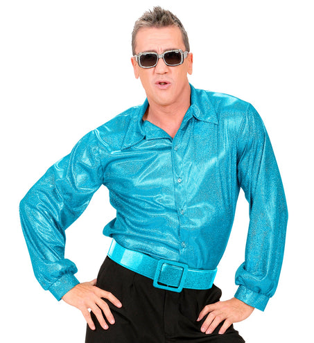 e-carnavalskleding-SYK Glitter showriem blauw