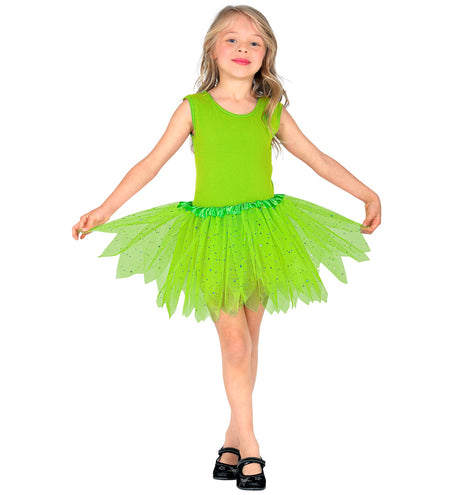 e-carnavalskleding-SYK Glitter tutu rok groen kinderen