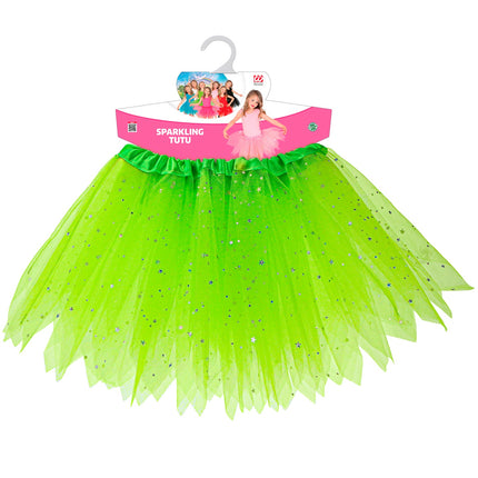 e-carnavalskleding-SYK Glitter tutu rok groen kinderen
