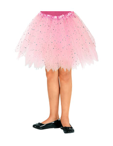 e-carnavalskleding-SYK Glitter tutu rok kort lichtroze kinderen