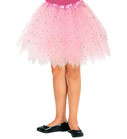 e-carnavalskleding-SYK Glitter tutu rok kort lichtroze kinderen
