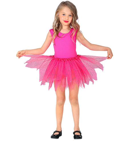 e-carnavalskleding-SYK Glitter tutu rok kort roze kinderen