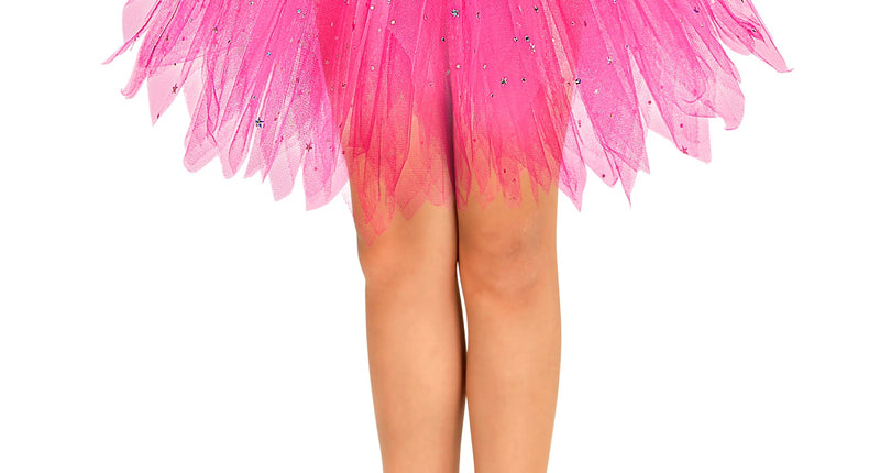 e-carnavalskleding-SYK Glitter tutu rok kort roze kinderen