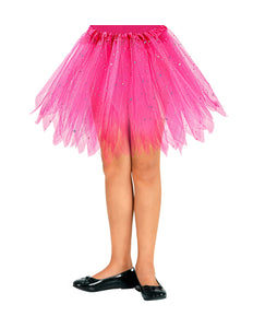 e-carnavalskleding-SYK Glitter tutu rok kort roze kinderen
