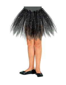e-carnavalskleding-SYK Glitter tutu rok kort zwart kinderen