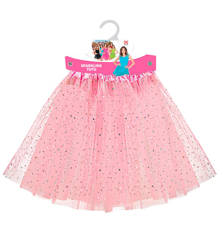 e-carnavalskleding-SYK Glitter tutu rok lichtroze dames