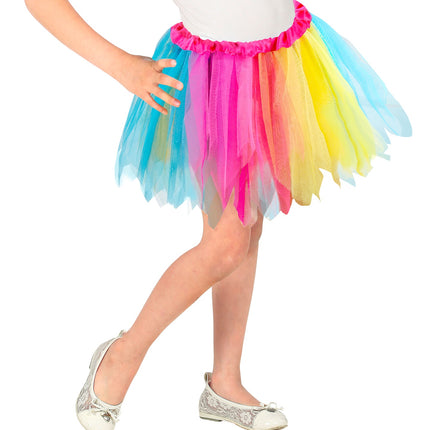 e-carnavalskleding-SYK Glitter tutu rok multi kleuren kinderen