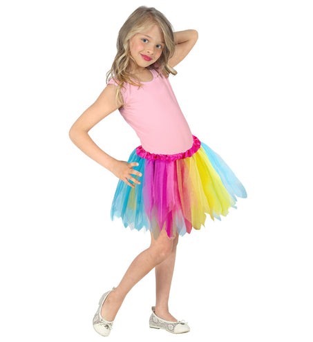 e-carnavalskleding-SYK Glitter tutu rok multi kleuren kinderen