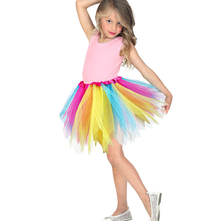 e-carnavalskleding-SYK Glitter tutu rok multi kleuren kinderen