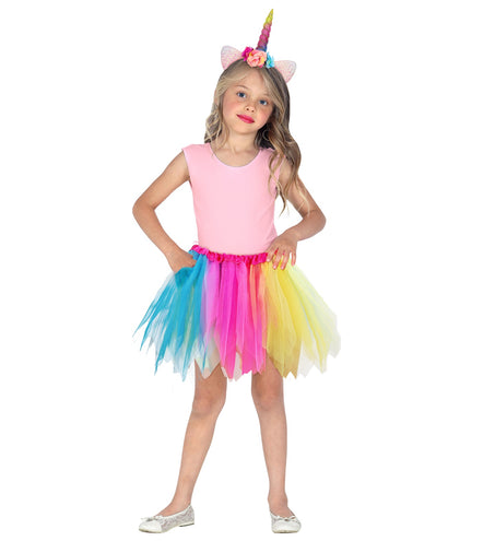 e-carnavalskleding-SYK Glitter tutu rok multi kleuren kinderen